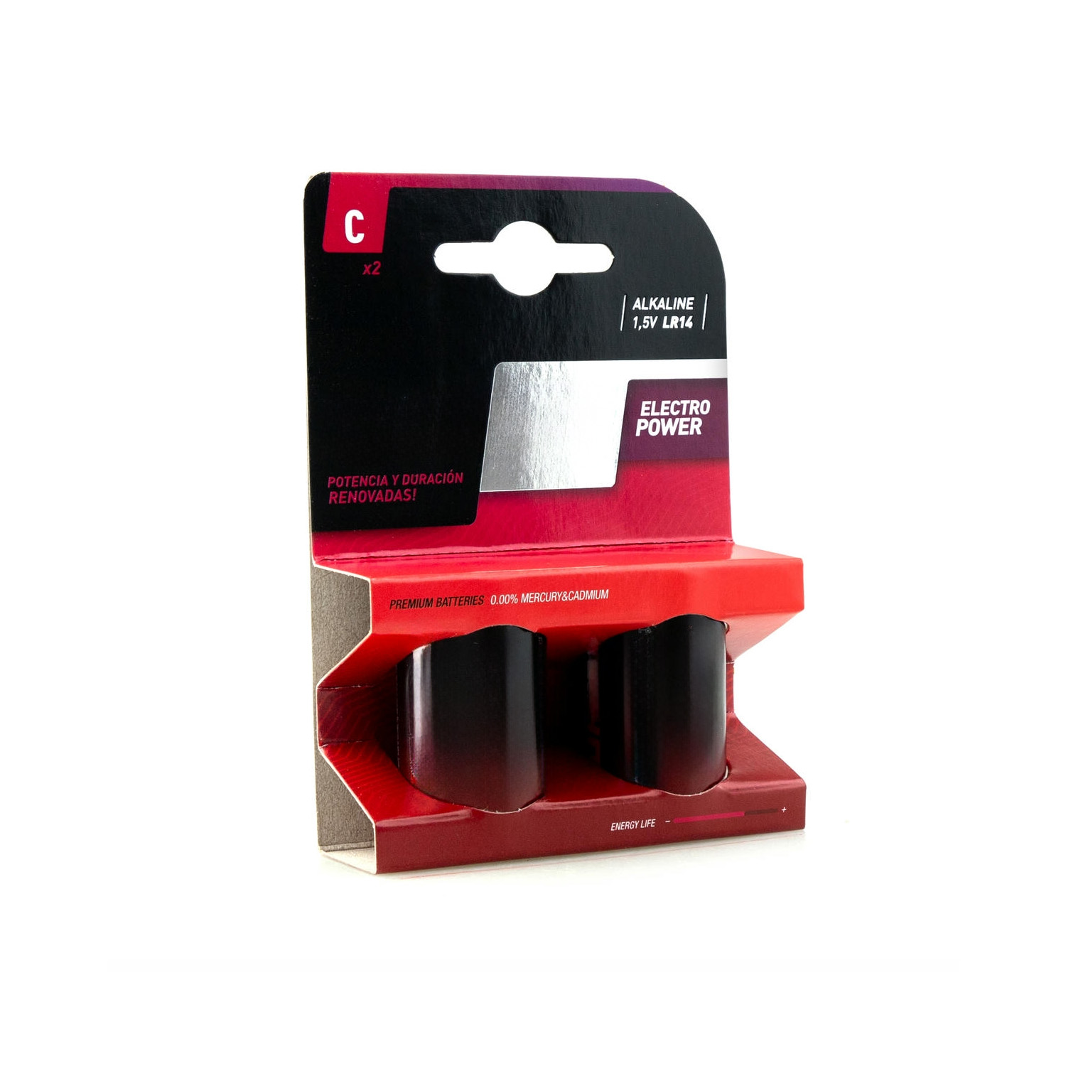 pILA ALCALINA ENERHIT LR14-C BL.2: Energía duradera y confiable para tus dispositivos. Ideal para juguetes y controles remotos. Potencia compacta y alto rendimiento garantizado.