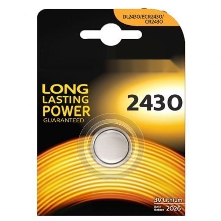 pila botón de litio 3v cr2430, 1 unidad, ideal para dispositivos electrónicos como relojes, mandos a distancia y juguetes.