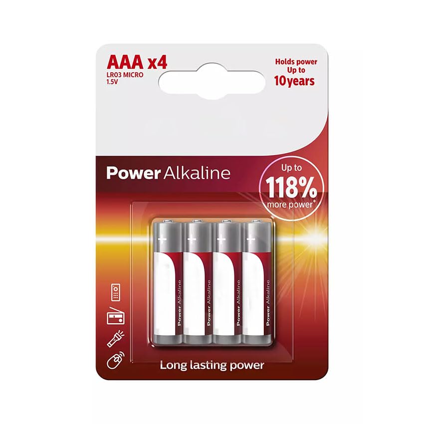 pack de 4 Pilas AAA Philips LR03P4B/10/ 1.5V/ Alcalinas
