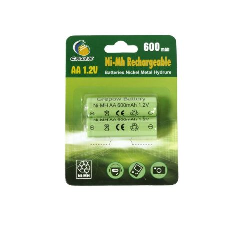 pila recargable aa ni-mh 600mah 1.2v, ideal para dispositivos electrónicos y juguetes, ofrece larga duración y rendimiento eficiente.