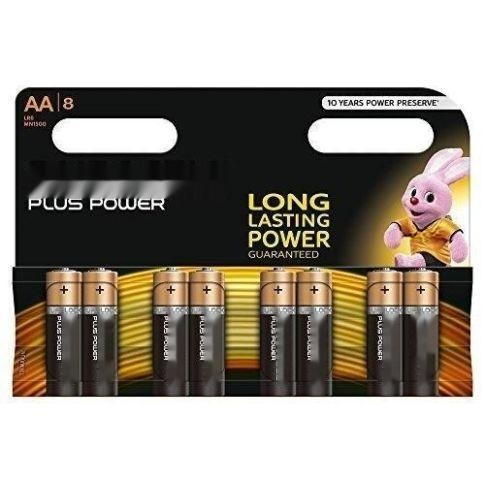 pila alcalina lr06 aa, 8 unidades, duración, ideal para dispositivos electrónicos, juguetes y mandos a distancia.