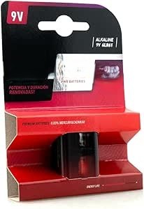 pila alcalina 9v 6f22, duración y rendimiento, ideal para dispositivos electrónicos y juguetes.