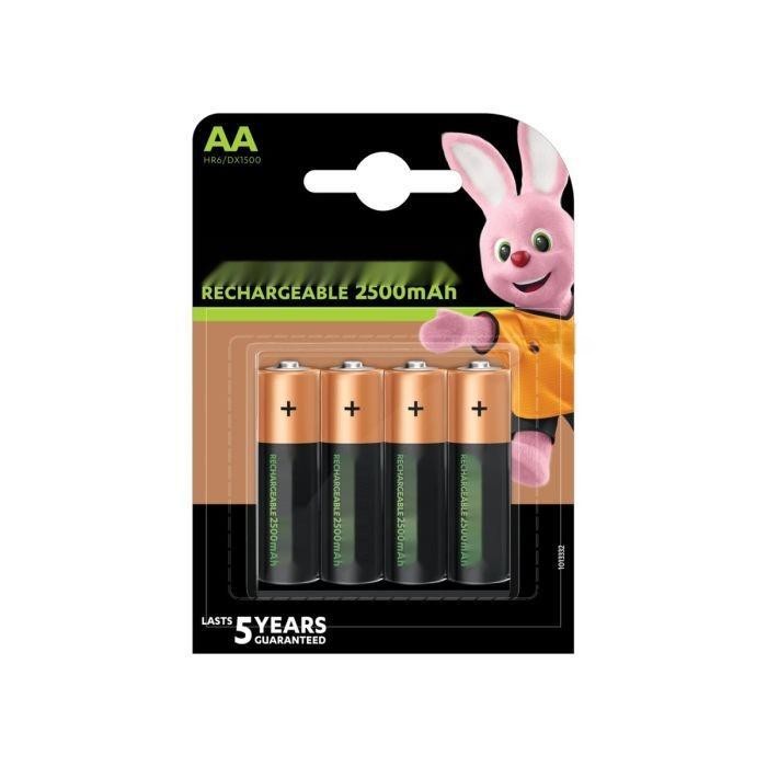 pila recargable hr06 2500mah - rechargeable, capacidad, ideal para dispositivos electrónicos, juguetes y control remoto.